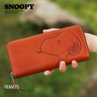 スヌーピー 財布 長財布 メンズ レディース スヌーピー グッズ コラボ 財布 革 本革 SNOOPY PEANUTS 子供 大人 薄い 軽量 使いやすい 女性 ラウンドファスナー 