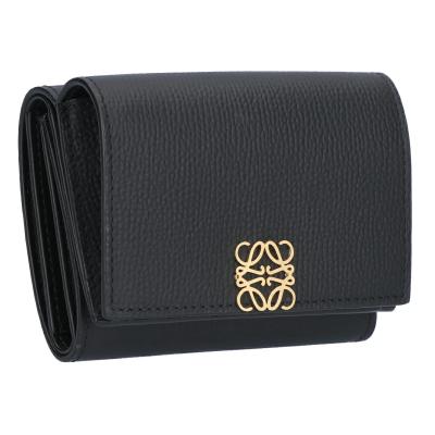 極美品✨ロエベ 三つ折り財布 トライフォールド レザー ブラック 現行 LOEWE（ロエベ） 三つ折り財布 TRIFOLD トライフォールド C565TR2X06