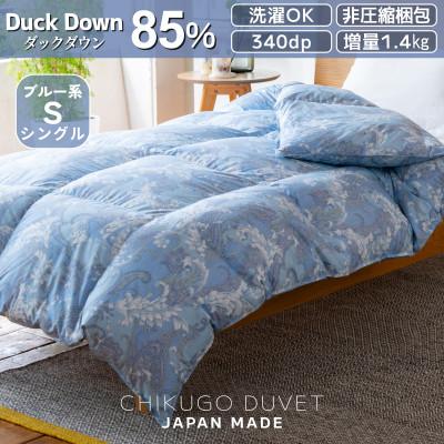 ふるさと納税 広川町 【訳あり】洗える羽毛本掛け布団85%1.4kgシングル