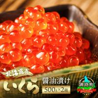 ふるさと納税 釧路町 いくら醤油漬け 500g×2箱 ＜北海道産の鮭卵＞ | Yahoo!ふるさと納税