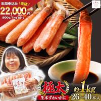 ふるさと納税 気仙沼市 かに 極太 生本ずわいがに 棒肉ポーション 約1kg 26本〜40本入り 20564335 | Yahoo!ふるさと納税