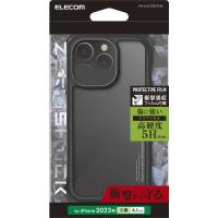 エレコム　ELECOM　iPhone 15 Pro(6.1インチ) ハイブリッド/背面クリア/ブラック　PM-A23CZEROFCBK | コジマYahoo!店