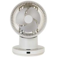 洗えるサーキュレーター DCモーター搭載 (省エネタイプ) 自動首振り機能あり 〜24畳 衣類乾燥モード搭載 充電式 リモコン付き グレージュ　RCRP-BZX015-C