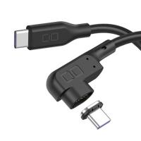 CIO　L字マグネットシリコンケーブル1m ブラック ［USB Power Delivery対応］　CIOSLLMGCC1BK | コジマYahoo!店