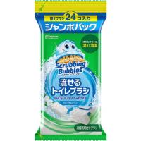 ジョンソン　ScrubbingBubbles(スクラビングバブル)流せるトイレブラシ つけかえ用ブラシ ジャンボパック 24個 フローラルソープ　 | コジマYahoo!店