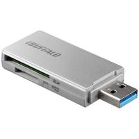 BUFFALO　USB3.0 microSD/SDカード専用カードリーダー(シルバー)　BSCR27U3SV | コジマYahoo!店