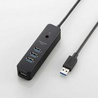 エレコム　ELECOM　USB3.0ハブ(4ポートマグネット付き)　U3H-T410SBK (ブラック) | コジマYahoo!店