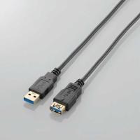 エレコム　ELECOM　1.0m USB3.0延長ケーブル 「Aオス」⇔「Aメス」　USB3-EX10BK | コジマYahoo!店