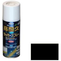 アサヒペン　高耐久ラッカースプレー300ML 黒　551306_ | コジマYahoo!店