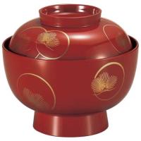 まえじゅう漆器　4.5雑煮椀 光輪松 総朱　3T417 | コジマYahoo!店