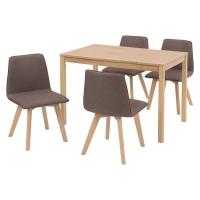 ダイニングテーブルセット (W115cm) 5点(テーブル + チェア×4) /木製 ...