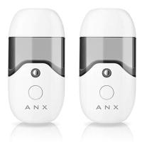 ANX 大容量 50mlタンク 携帯 ミスト 美顔器 ハンディミスト ワイド 超音波 ナノミスト USB充電式 簡易包装 説明書付(2個) | MahanA Yahoo!ショップ