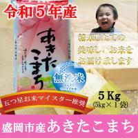 ふるさと納税 盛岡市 【令和5年産】【あきたこまち】【無洗米】お米マイスター推奨【盛岡市産】5kg | さとふる