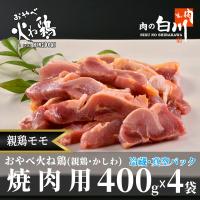 ふるさと納税 小矢部市 おやべ火ね鶏(親鶏)モモ焼肉用　老鶏ヒネ　かしわ　1.6Kg(400g×4袋真空パック・解凍) | さとふる