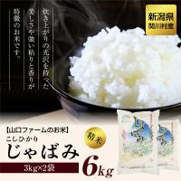 ふるさと納税 関川村 山口ファームのお米 こしひかり精米6kg(3kg×2袋)「じゃばみ」 | さとふる