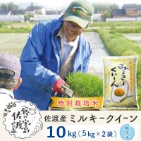 ふるさと納税 佐渡市 【令和5年産】佐渡島産ミルキークイーン 無洗米10Kg(5Kg×2袋)特別栽培米 | さとふる