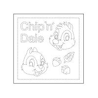 「図案プリント済　花ふきん　布パック」　ディズニー　チップアンドデール　(白 | 手芸倶楽部 ヤフー店