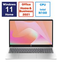 ノートパソコン HP 15-fd0000 ナチュラルシルバー 88U18PA-AAAB ［15.6型 /Windows11 Home /intel N100 /メモリ：8GB /SSD：256GB /Office HomeandBusiness /… | ソフマップ Yahoo!店