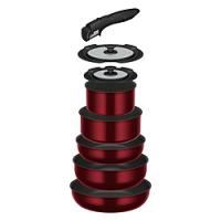 THERMOS(サーモス) 取っ手のとれるフライパン8点セットDA  ディープレッド KSD-8A-DR | ソフマップ Yahoo!店