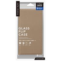 PGA iPhone 15 Pro ガラスフリップケース スクエアデザイン Premium Style ベージュ PG-23BGF06BE | ソフマップ Yahoo!店