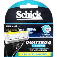 シック Schick（シック） クアトロ4 チタニウム レボリューション 替刃4個 〔ひげそり〕 | ソフマップ Yahoo!店