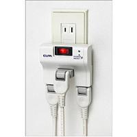 ELPA A-S400B-W 耐雷サージ ブレーカー内蔵スイッチ付タップ(3個口) | ソフマップ Yahoo!店