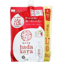 LION hadakara（ハダカラ）ボディソープ 泡で出てくるタイプ つめかえ用大型サイズ 750mL  レギュラー（フローラルブーケの香り） | ソフマップ Yahoo!店