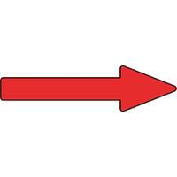 日本緑十字 緑十字　配管方向表示ステッカー　→赤矢印　30×100mm　10枚組　アルミ 193343 | ソフマップ Yahoo!店