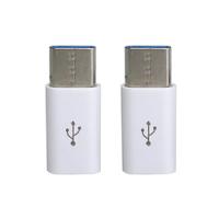 GROOVY USB変換アダプタｘ2 [USB-C オス→メス micro USB /充電 /転送 /USB2.0]  ホワイト CAD-P2W | ソフマップ Yahoo!店