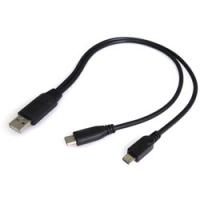 タイムリー 0.3m 2分岐［USB-C＋micro USB ⇔ USB-A］2.0ケーブル 充電 GMC12Y ブラック | ソフマップ Yahoo!店