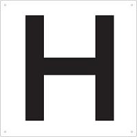トラスコ中山 TAEH-H TRUSCO 表示板 アルファベット「H」 420X420 | ソフマップ Yahoo!店