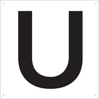 トラスコ中山 TAEH-U TRUSCO 表示板 アルファベット「U」 420X420 | ソフマップ Yahoo!店