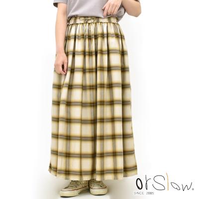 セール/60%OFF】orSlow オアスロウ オンブレチェックギャザースカート