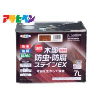 アサヒペン 油性 木部防虫・防腐ステインEX チーク 7L 塗料 屋外 木部 ラティス ウッドデッキ 外板 送料無料 | ハッピードライブ2号店