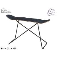 東谷 スケートボードテーブル ブラック W81×D31×H50 SF-201BK 雑貨 デザイン 可愛い サイドテーブル メーカー直送 送料無料 | chou chou.