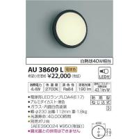 AU38609L コイズミ ポーチライト LED（電球色） (AU38611L 類似品) | 和風・和室 柳生照明