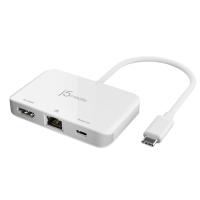 j5create JCA351 USB-C HDMI LAN PD変換アダプター ホワイト | ヤマダデンキ Yahoo!店