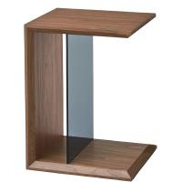 サイドテーブル ミニテーブル 幅54cm ウォールナット 強化ガラス マルチ リビング ダイニング インテリア家具 | ヤマドウオンラインストア