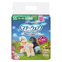 ユニ・チャーム マナーウェア 女の子用 SSサイズ ピンクリボン・青リボン [犬用 おむつ 超小型犬用 小型犬用 ドッグ 吸収ウェア そそう 生理] 38枚 | ヤマキシヤフー店