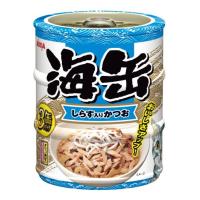 アイシア 海缶ミニ しらす入りかつお [キャットフード 猫 えさ 猫缶 ウェット ゼリータイプ] 3P | ヤマキシヤフー店