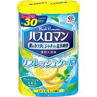 アース製薬 バスロマン リフレッシュクール 薬用入浴剤 [医薬部外品 疲労回復 あせも 冷え性 温浴 肩こり 腰痛] 600g | ヤマキシヤフー店