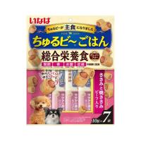 いなばペットフード ちゅるビ〜ごはん ささみと焼ささみ ビーフ入り 10g×7袋  [ドッグフード 犬 エサ 餌 ドライパック] QDS-160 | ヤマキシヤフー店