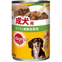 マースジャパン ペディグリー 缶 成犬用 ビーフ＆緑黄色野菜 [ドッグフード ウエットタイプ] 400g | ヤマキシヤフー店