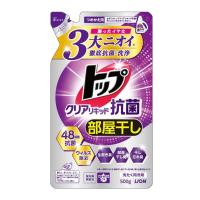 LION(ライオン) トップ クリアリキッド 抗菌 微香性 フレッシュフローラル [詰替用 洗濯 液体洗剤 衣類 部屋干し すすぎ1回対応] つめかえ用500g | ヤマキシヤフー店