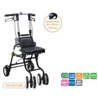 島製作所 テノールEVO [シルバーカー シニア 高齢 敬老 歩行補助  移動 折りたたみ ライト付き] クロコダイルBK 【〇】 | ヤマキシヤフー店