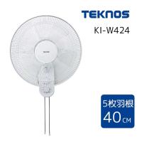 TEKNOS テクノス 40cm壁掛けメカ扇風機 5枚羽根 40cm [冷房用品 引き紐 首振り] KI-W424 | ヤマキシヤフー店