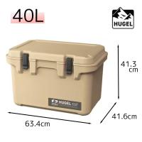 アイリスオーヤマ HUGEL クーラーボックス 40L ベージュ [キャンプ バーベキュー アウトドア レジャー 保冷] TC-40 爆買 | ヤマキシヤフー店