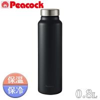 ピーコック スクリューマグボトル 0.8L [保温 保冷 水筒 ステンレスボトル 抗菌 軽量 800ml] AKY-80(BD) マットブラック | ヤマキシヤフー店