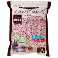 シーズイシハラ クリーンモフ 小動物用床材 KAMIYUKA 紙床 ピンク [小動物 紙製 床材] 500g | ヤマキシヤフー店
