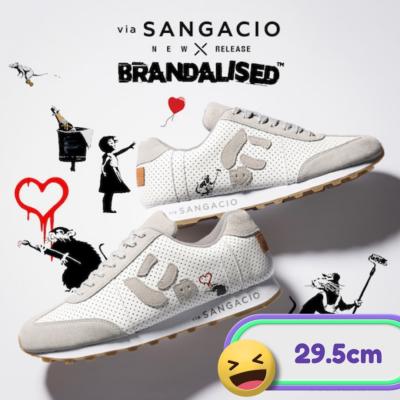 Sangacio にゅ ホワイトブラウンスニーカー　23cm Sangacio にゅ ホワイトブラウンスニーカー 23cm SANGACIO